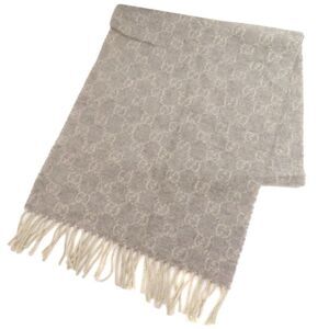 Gucci GG Pattern Scarf Cashmere Ladies